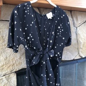 Black with white stars short sleeved dress by Hip Gypsy, 10